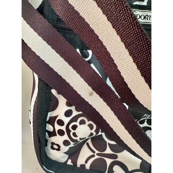 LeSportsac Black White Crossbody satchel Preowned - Picture 6 of 6